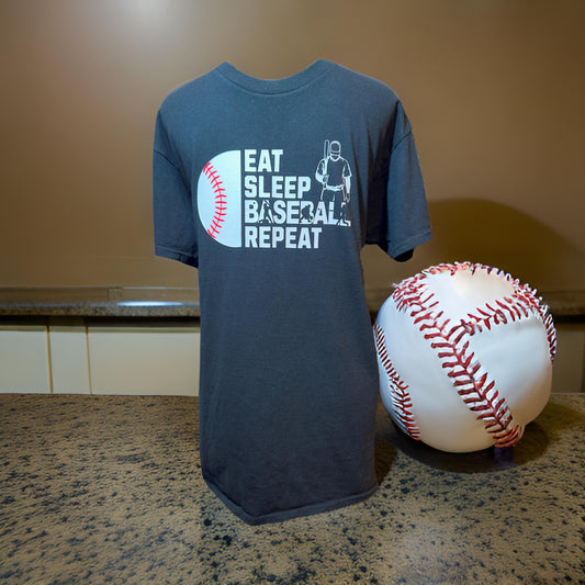 Eat Sleep Baseball Repeat T-Shirt by Scumbag Art Collective